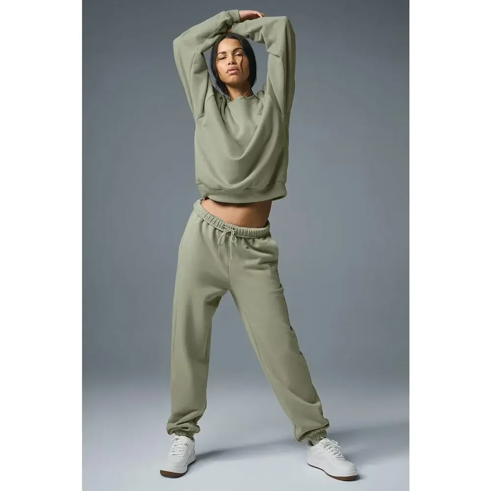 Alo Yoga Accolade Sweatpants Limestone‎ Relaxed Fit Premium Fleece Lounge Jogger